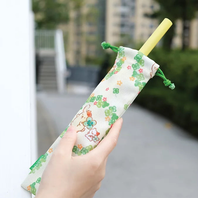 Green One Lab - 【Green One x Pompompurin】壹卷飲管(珍珠奶茶版)連餐具袋